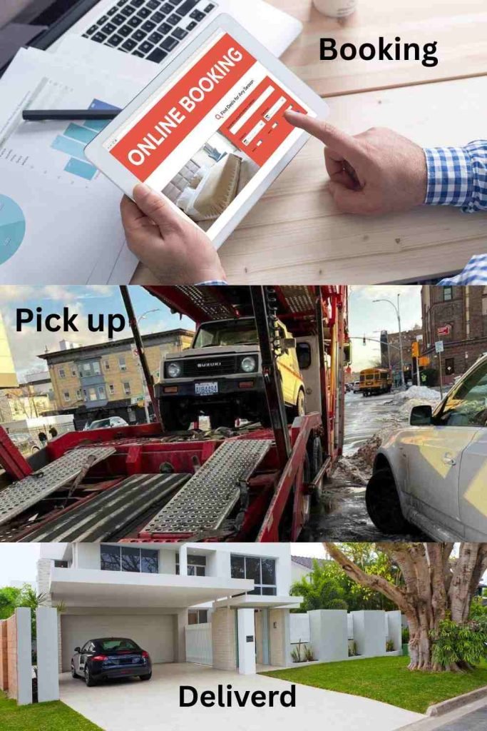 Enclosed car transport booking process