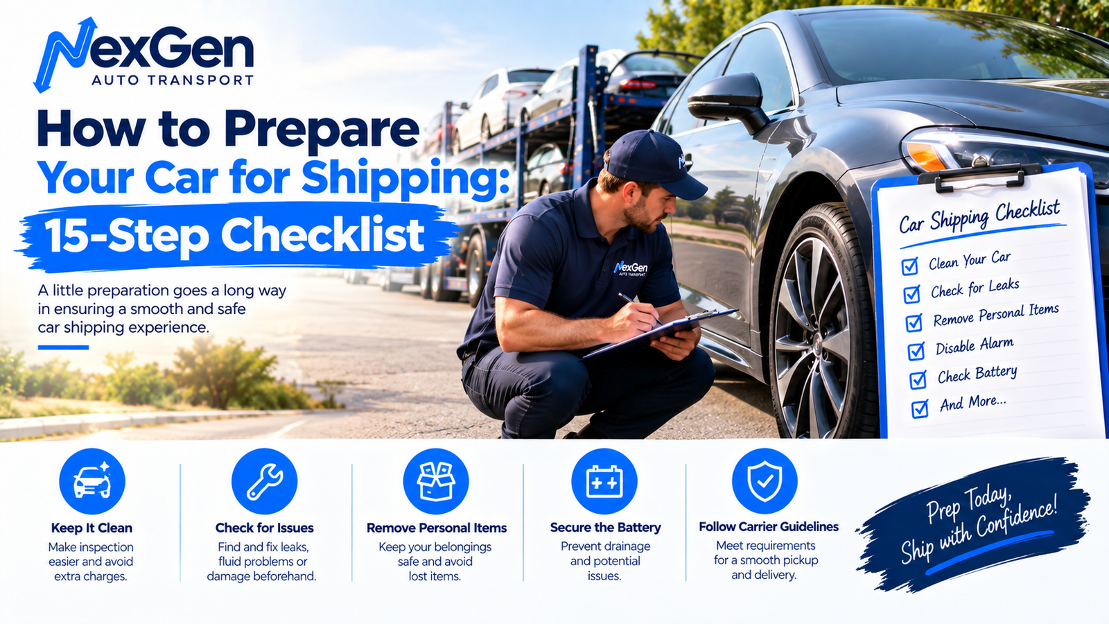 How to Prepare Your Car for Shipping 15-Step Checklist