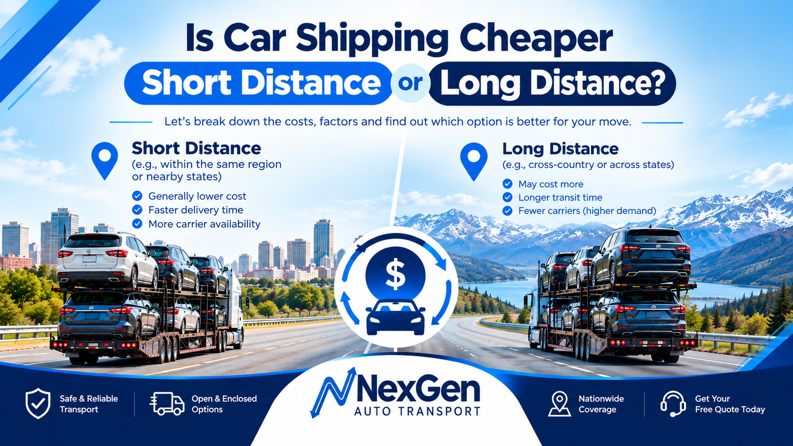 Is Car Shipping Cheaper Short Distance or Long Distance
